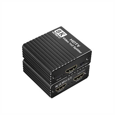 8K HDMI 1x2 Splitter Switcher