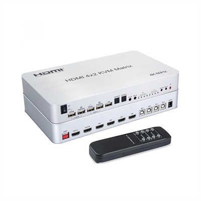 4x2 HDMI KVM Matrix with EDID