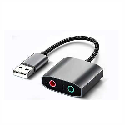 USB External Sound Card 3.5mm Audio Adapter