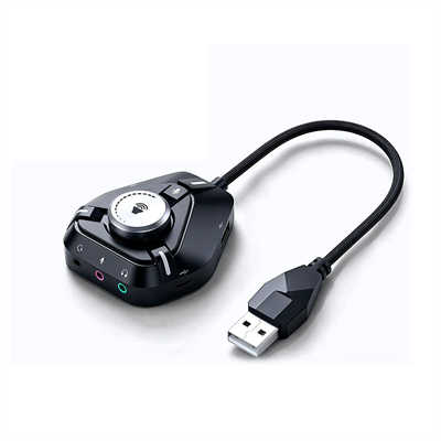USB Sound Card Adapter External Audio Data Hub