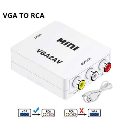 Portable Mini 1080P VGA to AV RCA Converter