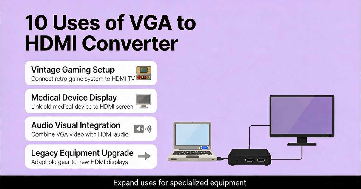10 Ways to Use a VGA to HDMI Converter Bridging Analog-Digital Divide