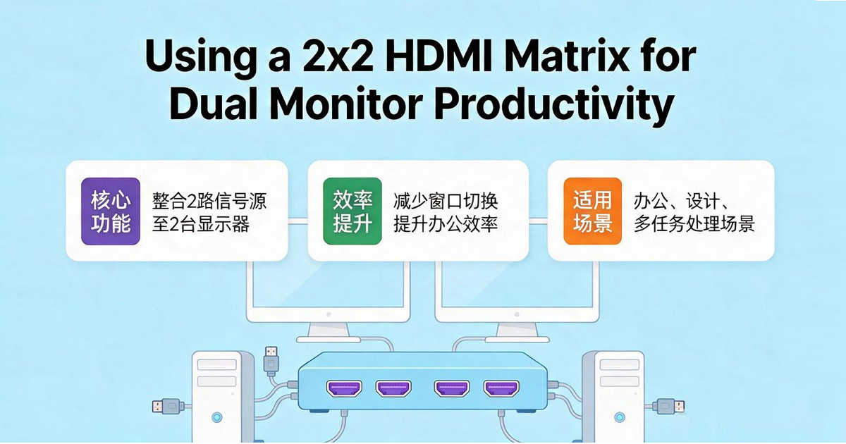 Using a 2x2 HDMI Matrix for Dual Monitor Productivity: A Practical Guide
