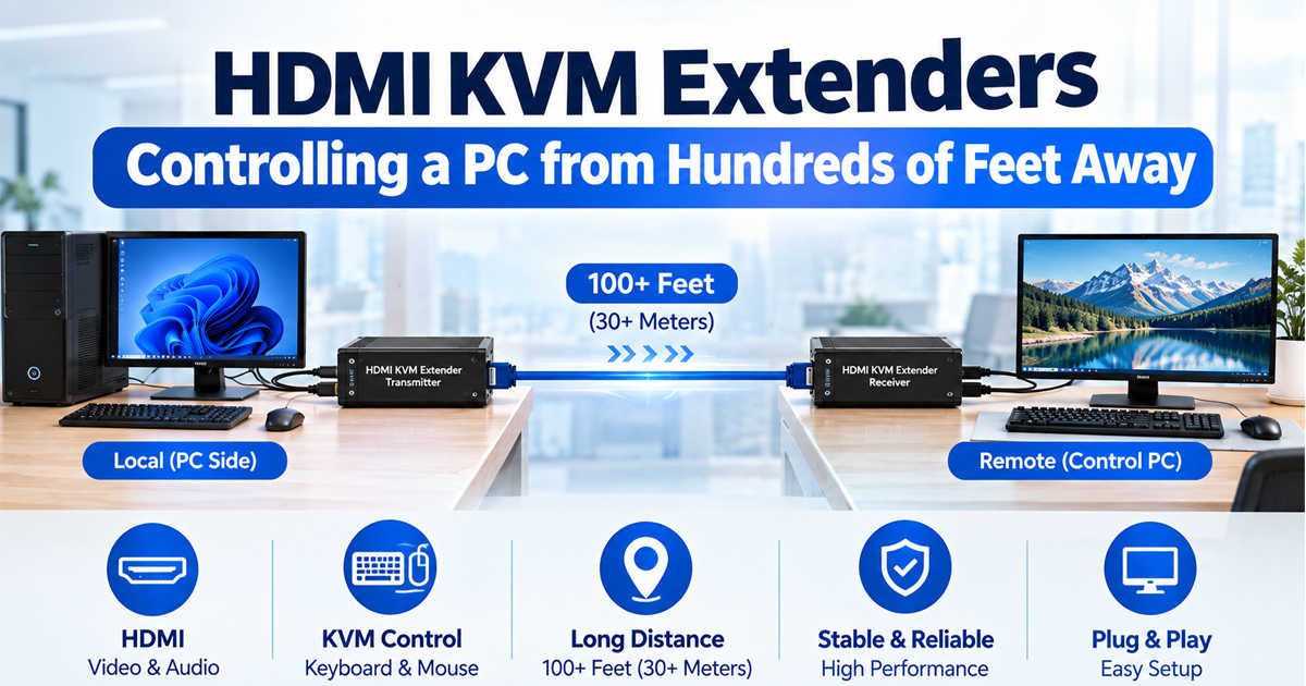 HDMI KVM Extenders: The Complete Guide to Controlling Your PC from Hundreds of Feet Away