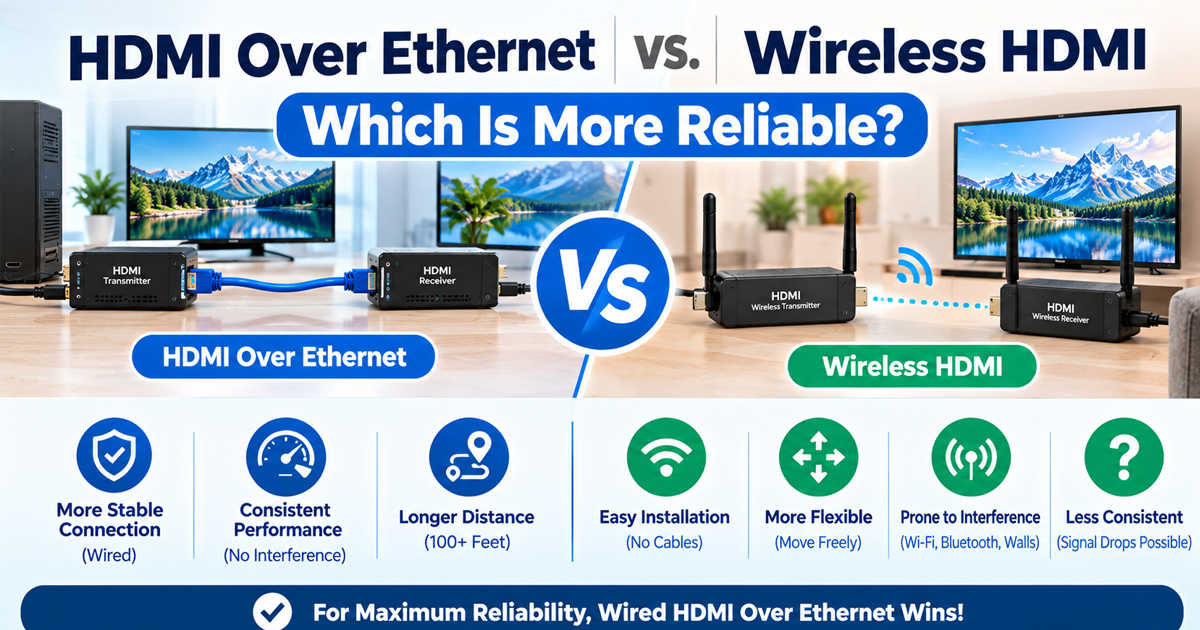 HDMI Over Ethernet vs. Wireless: Which Is More Reliable?