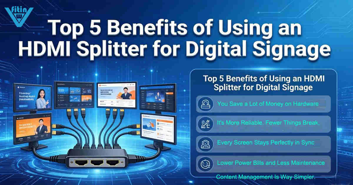 Top 5 Benefits of Using an HDMI Splitter for Digital Signage - WinFitin