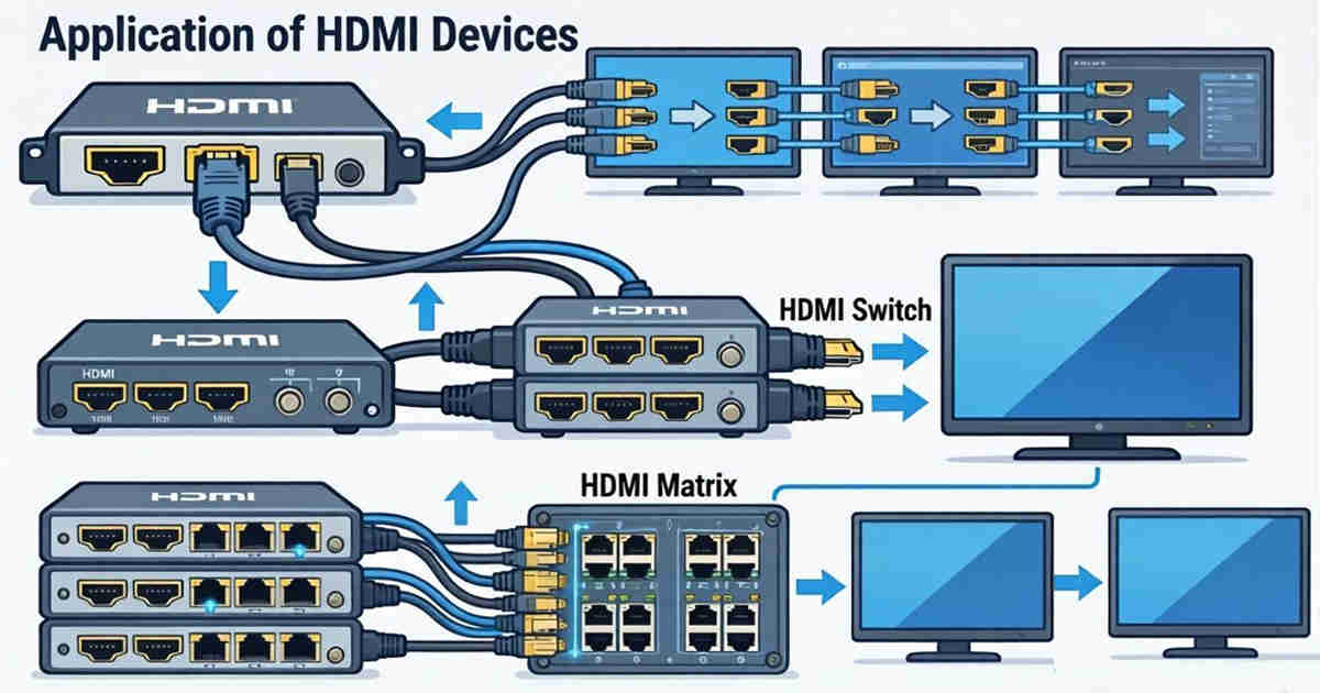 HDMI Splitters, Switches, and Matrix: When to Use Each - WinFitin