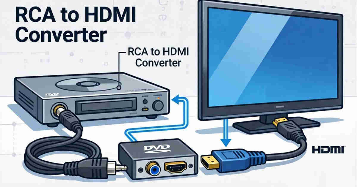 How to connect an old DVD player to a new TV (RCA to HDMI)