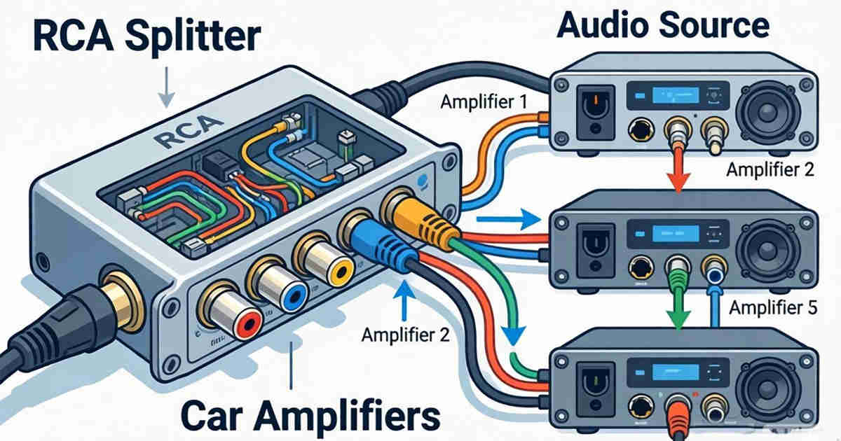 Using RCA splitters for multiple car amplifiers - WinFitin