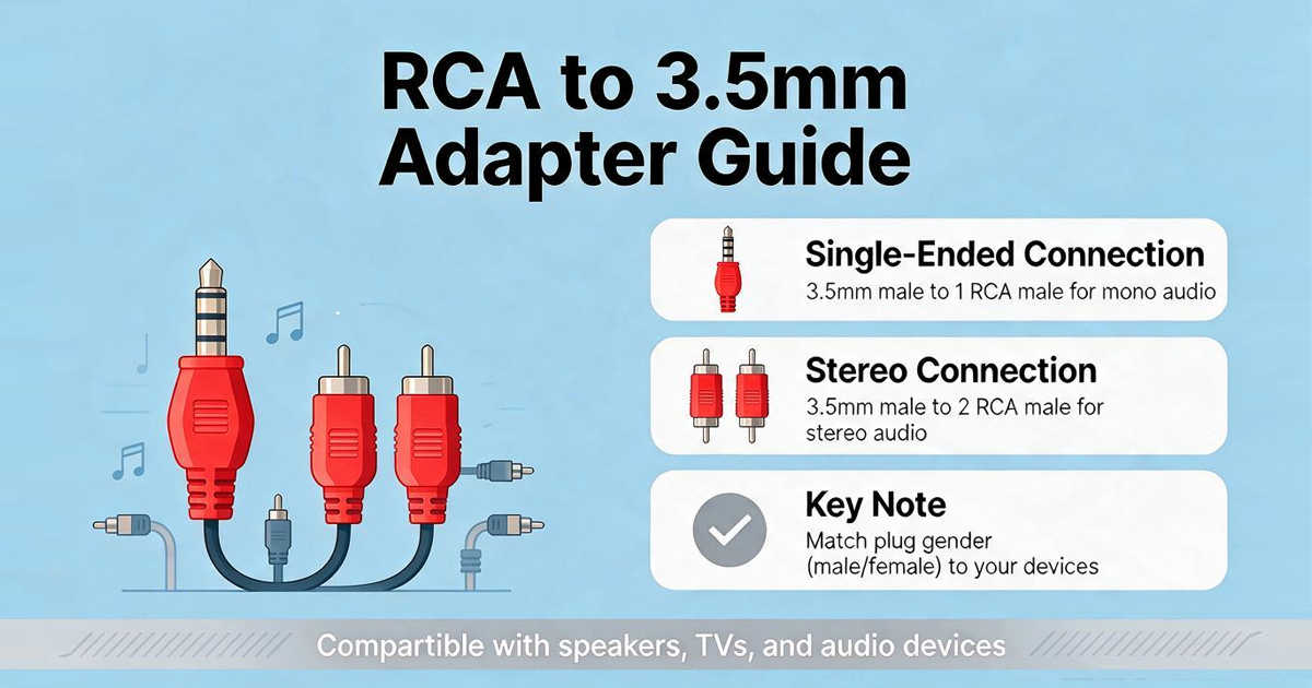 RCA to 3.5mm Adapter: Which Configuration Do You Actually Need?
