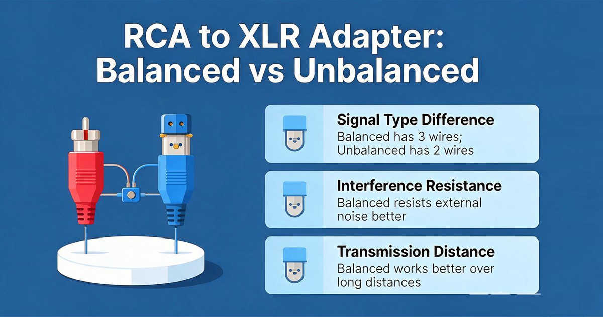 RCA to XLR Adapter: Bridging Unbalanced & Balanced Noiseless