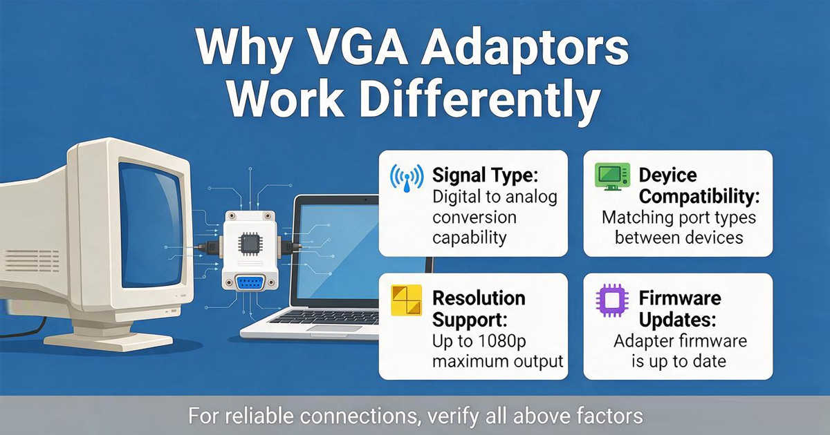 Why Do Some VGA Adapters Work and Others Don’t?